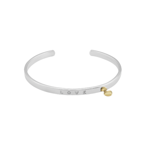 Vòng tay Bạc NLJ Silver Friendzone Breaker hình chữ Love